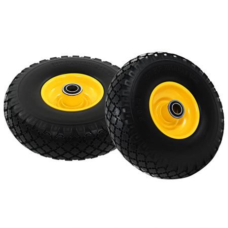 Sack Truck Wheels 2 pcs Solid PU 3.00-4