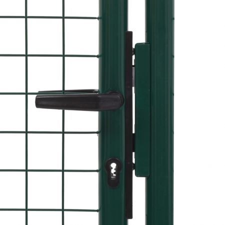 Fence Gate Steel 100x150 cm Green