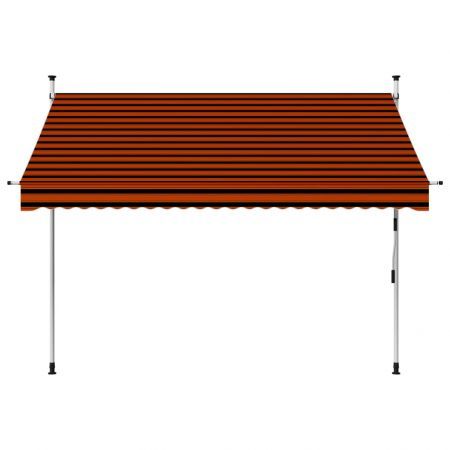 Manual Retractable Awning 250 cm Orange and Brown