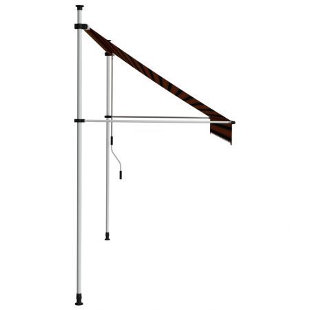 Manual Retractable Awning 250 cm Orange and Brown