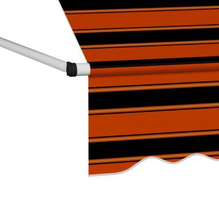 Manual Retractable Awning 250 cm Orange and Brown