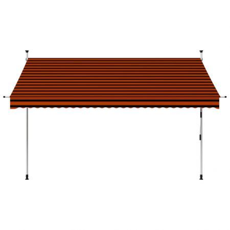 Manual Retractable Awning 300 cm Orange and Brown