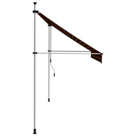 Manual Retractable Awning 300 cm Orange and Brown