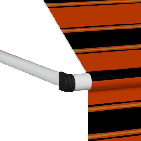 Manual Retractable Awning 300 cm Orange and Brown