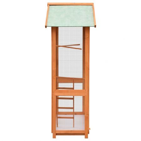 Bird Cage Solid Pine & Fir Wood 125.5x59.5x164 cm