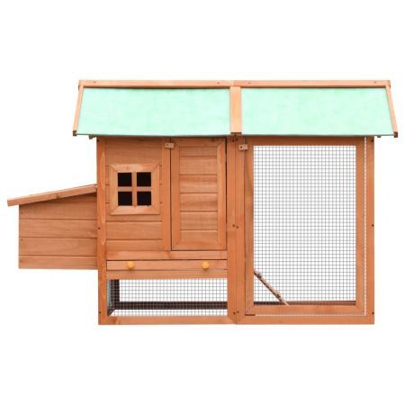 Chicken Cage Solid Pine & Fir Wood 170x81x110 cm