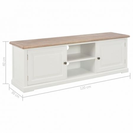 TV Cabinet White 120x30x40 cm Wood