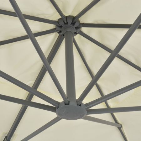 Cantilever Umbrella with Aluminium Pole 400x300 cm Sand