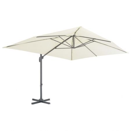 Cantilever Umbrella with Aluminium Pole 400x300 cm Sand