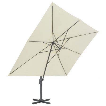 Cantilever Umbrella with Aluminium Pole 400x300 cm Sand