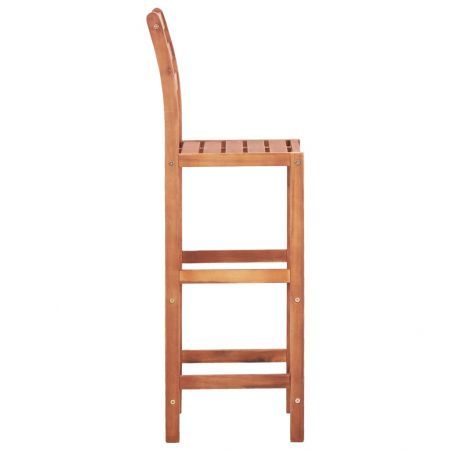 Bar Chairs 2 pcs Solid Acacia Wood