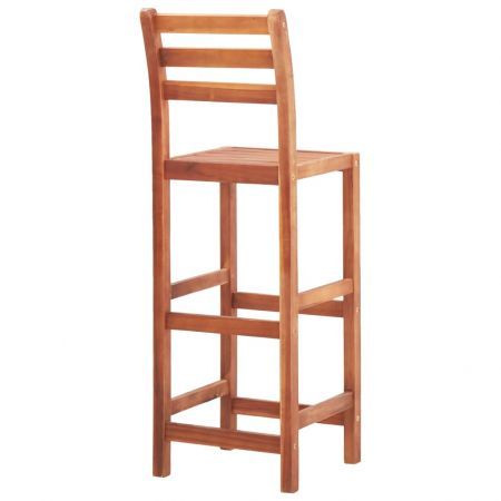 Bar Chairs 2 pcs Solid Acacia Wood