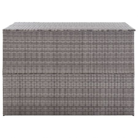 Garden Storage Box Grey 150x100x100 cm Poly Rattan