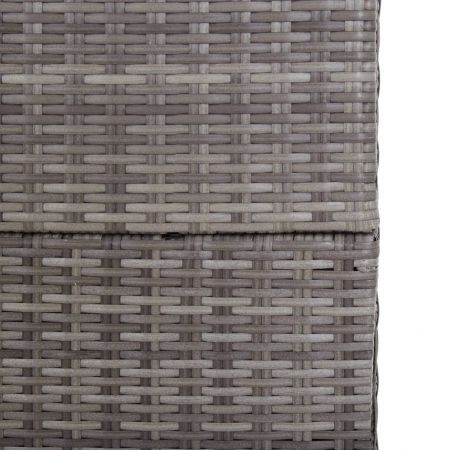 Garden Storage Box Grey 150x100x100 cm Poly Rattan