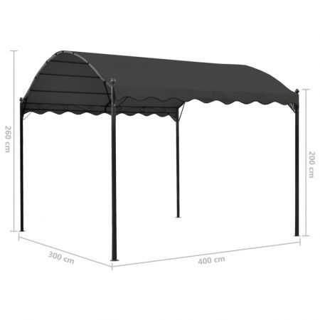 Sunshade Awning 3x4 m Anthracite