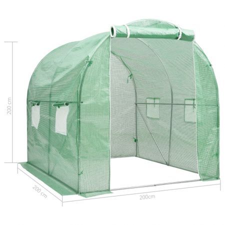 Greenhouse with Steel Foundation 4 m? 2x2x2 m