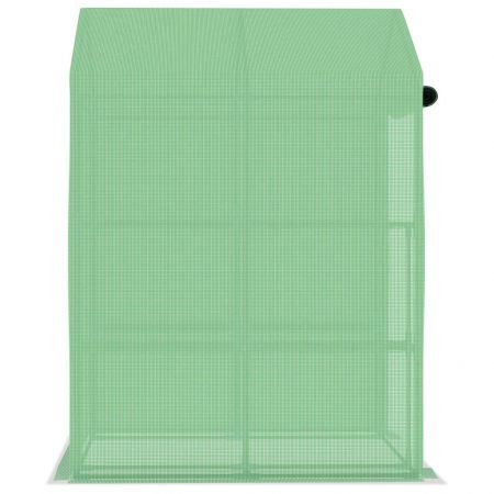 Greenhouse with Shelves Steel 143x143x195 cm