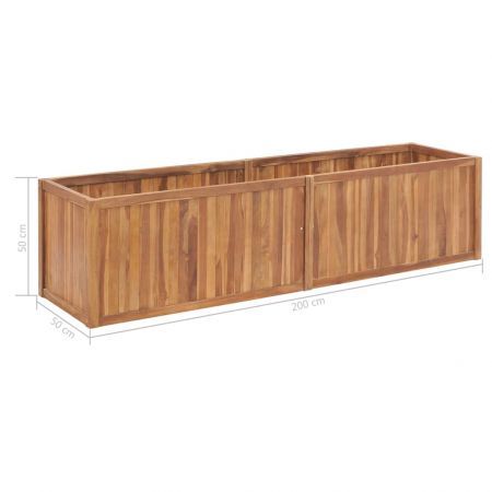 Garden Planter 200x50x50 cm Solid Teak Wood