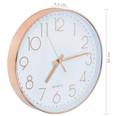 Wall Clock 30 cm Rose Gold