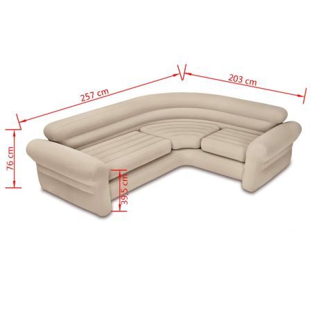 Intex Inflatable Corner Sofa/Couch 257x203x76 cm 68575NP