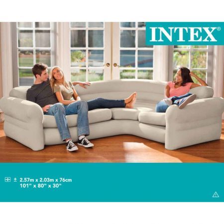 Intex Inflatable Corner Sofa/Couch 257x203x76 cm 68575NP