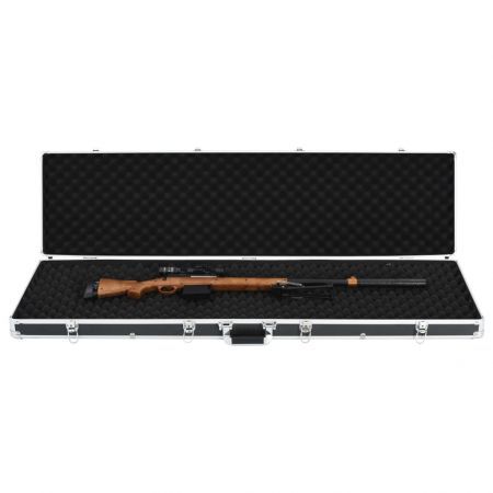 Gun Case Black 134x35x12 cm Aluminium