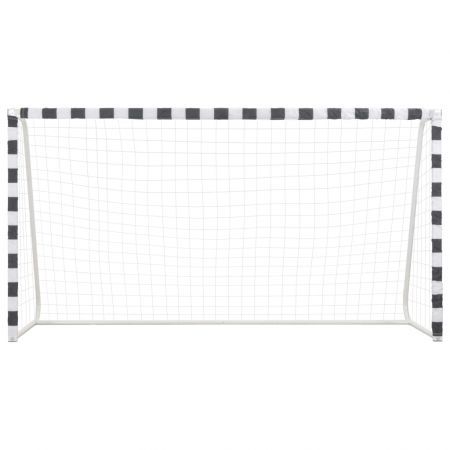 Soccer Goal 300x160x90 cm Metal Black and White