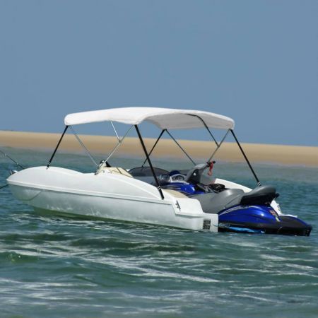 3 Bow Bimini Top White 183x140x140 cm