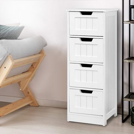 Artiss 4 Chest of Drawers - LEESA White