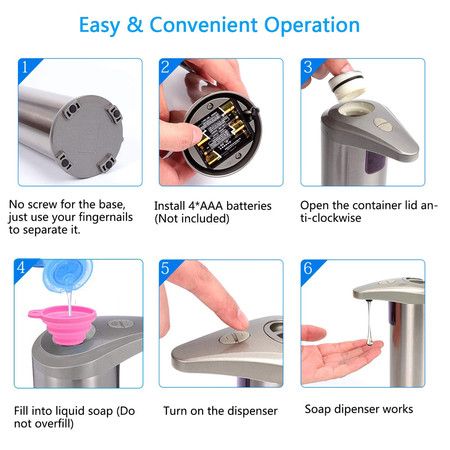 Soap Dispenser, Touchless High Capacity Automatic Soap Dispenser