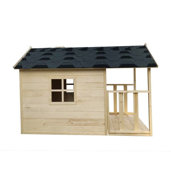 Wooden Cubby House for Kids Children Outdoor Playhouse with Flooring