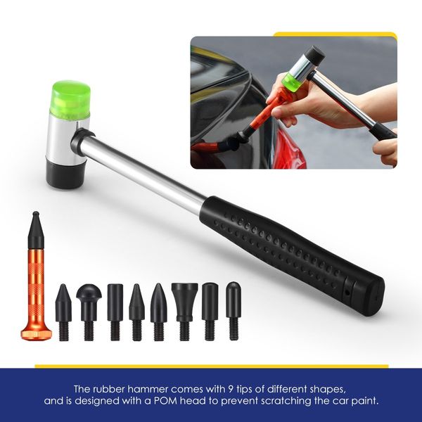 Professional 102 Pieces PDR Paintless Dent Repair Tool Kit Car Dent Removal Puller 