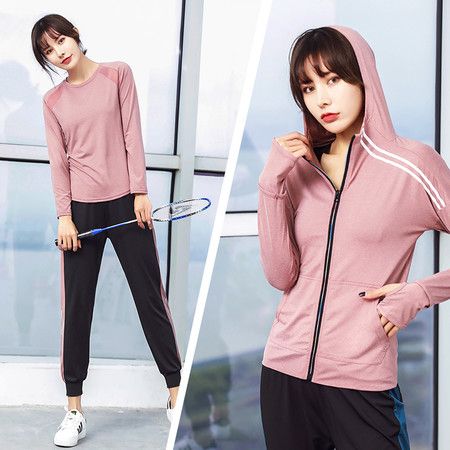 Size S   5PCS Yoga Gym Crop Top Compression Workout Athletic Short Long Sleeve Coat Pants