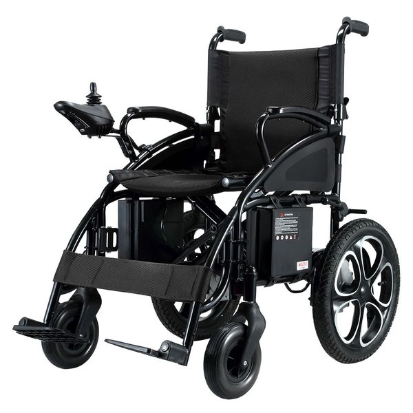 Electric Wheelchair Motorised Folding Mobility Scooter Lightweight Powerchair Black