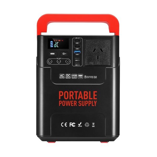 Portable 88500mAh 328WH Power Station 150W Solar Generator Battery Backup