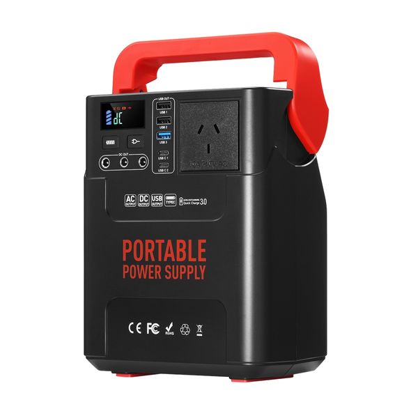 Portable 88500mAh 328WH Power Station 150W Solar Generator Battery Backup