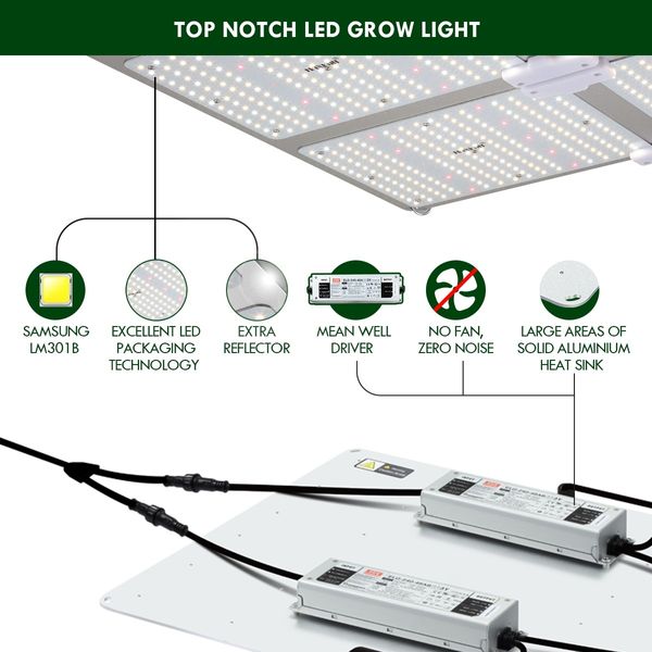 4000W Dimmable LED Grow Light Full Spectrum Growing Lamp for Indoor Plants