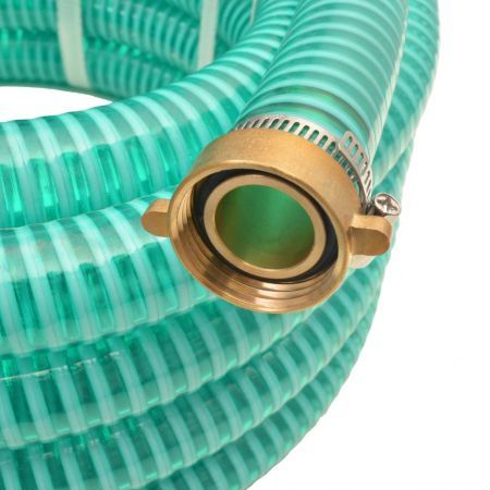 Suction Hose with Brass Connectors 3 m 25 mm Green