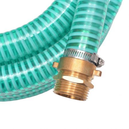 Suction Hose with Brass Connectors 3 m 25 mm Green