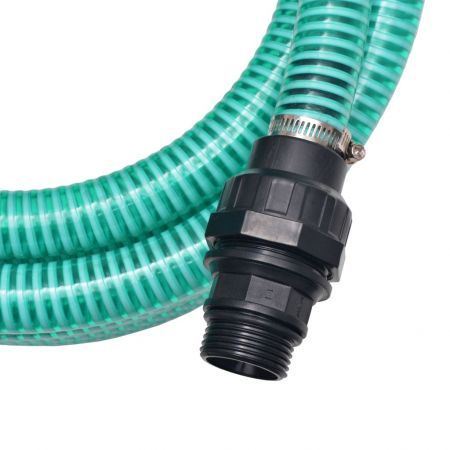 Suction Hose with Connectors 4 m 22 mm Green