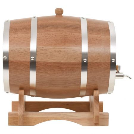 Wine Barrel with Tap Solid Oak Wood 12 L