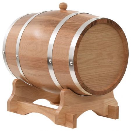 Wine Barrel with Tap Solid Oak Wood 12 L