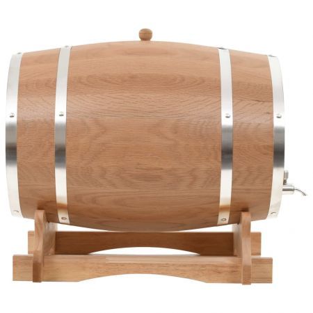 Wine Barrel with Tap Solid Oak Wood 35 L