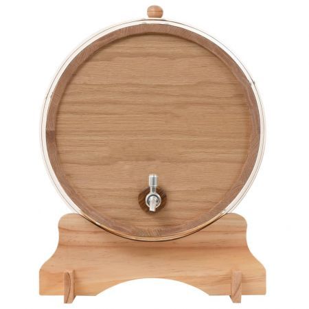 Wine Barrel with Tap Solid Oak Wood 35 L