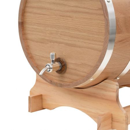 Wine Barrel with Tap Solid Oak Wood 35 L