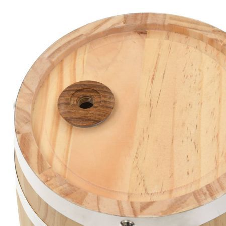 Wine Barrel with Tap Solid Pinewood 6 L