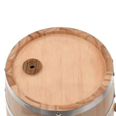 Wine Barrel with Tap Solid Pinewood 12 L