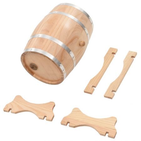 Wine Barrel with Tap Solid Pinewood 12 L