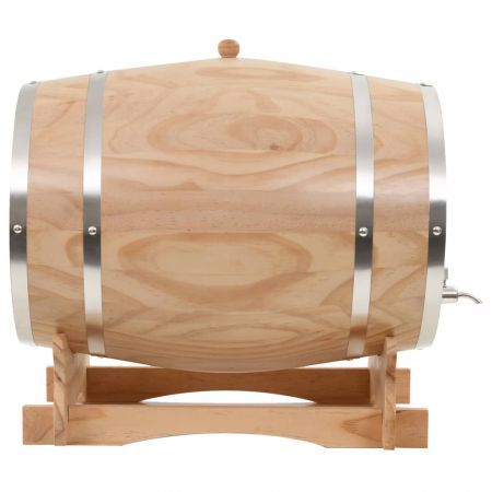 Wine Barrel with Tap Solid Pinewood 35 L