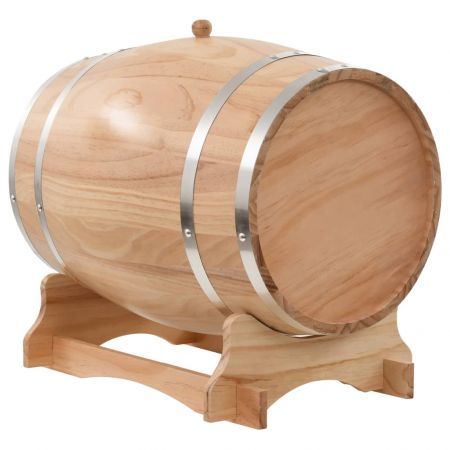 Wine Barrel with Tap Solid Pinewood 35 L